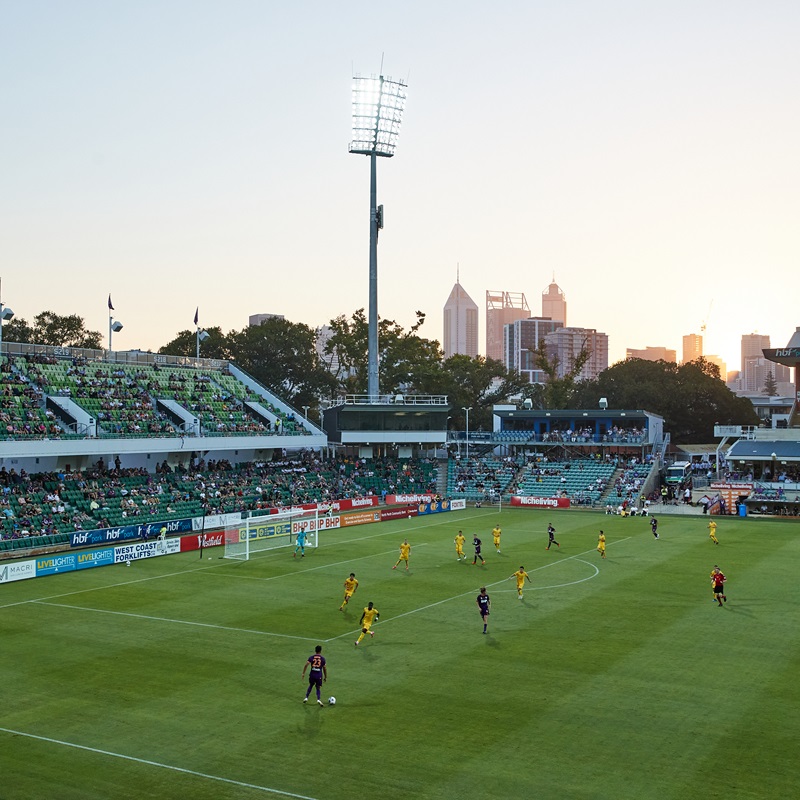 Perth Glory players on field