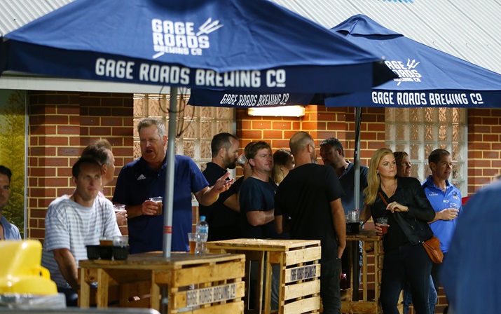 Gage roads brewing sponsored bar at HBF Park