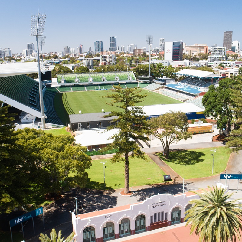 Aerial view of HBF Park